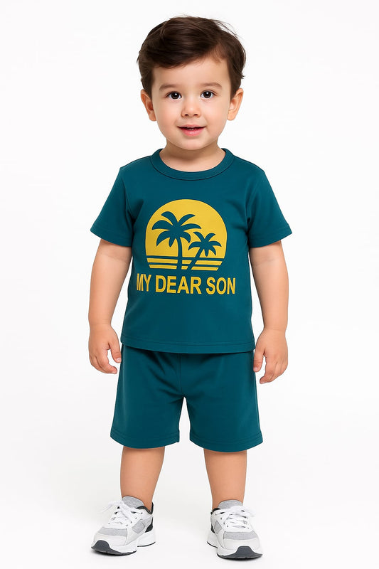Baby Boy Dress | 2 Piece T-Shirt & Shorts Set | Casual Wear for Boys (1-6 Years)