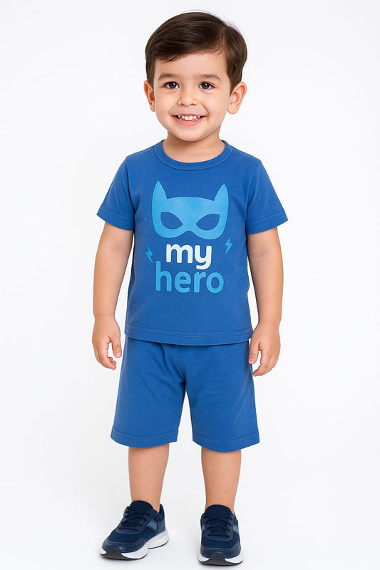 Baby Boys 2 Pcs Dress | T-Shirt & Shorts | Casual Outfit for Kids