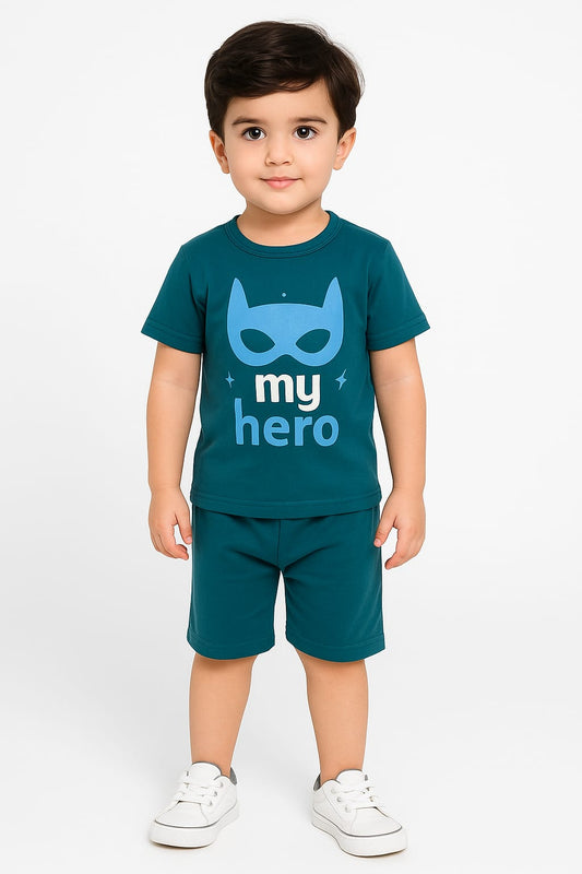 Baby Boys 2 Pcs Dress | T-Shirt & Shorts | Casual Outfit for Kids