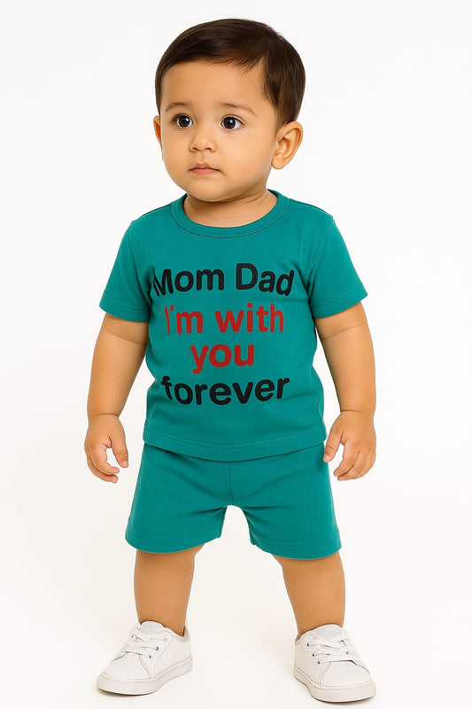Boys Casual 2 Pcs Suit | Baby Boy T Shirt Nicker Set | Kids Wear