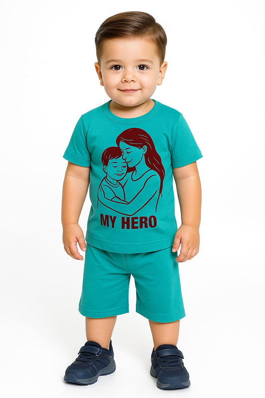 Mother with son(T-Shirt + Shorts) – Premium Jersey Fabric